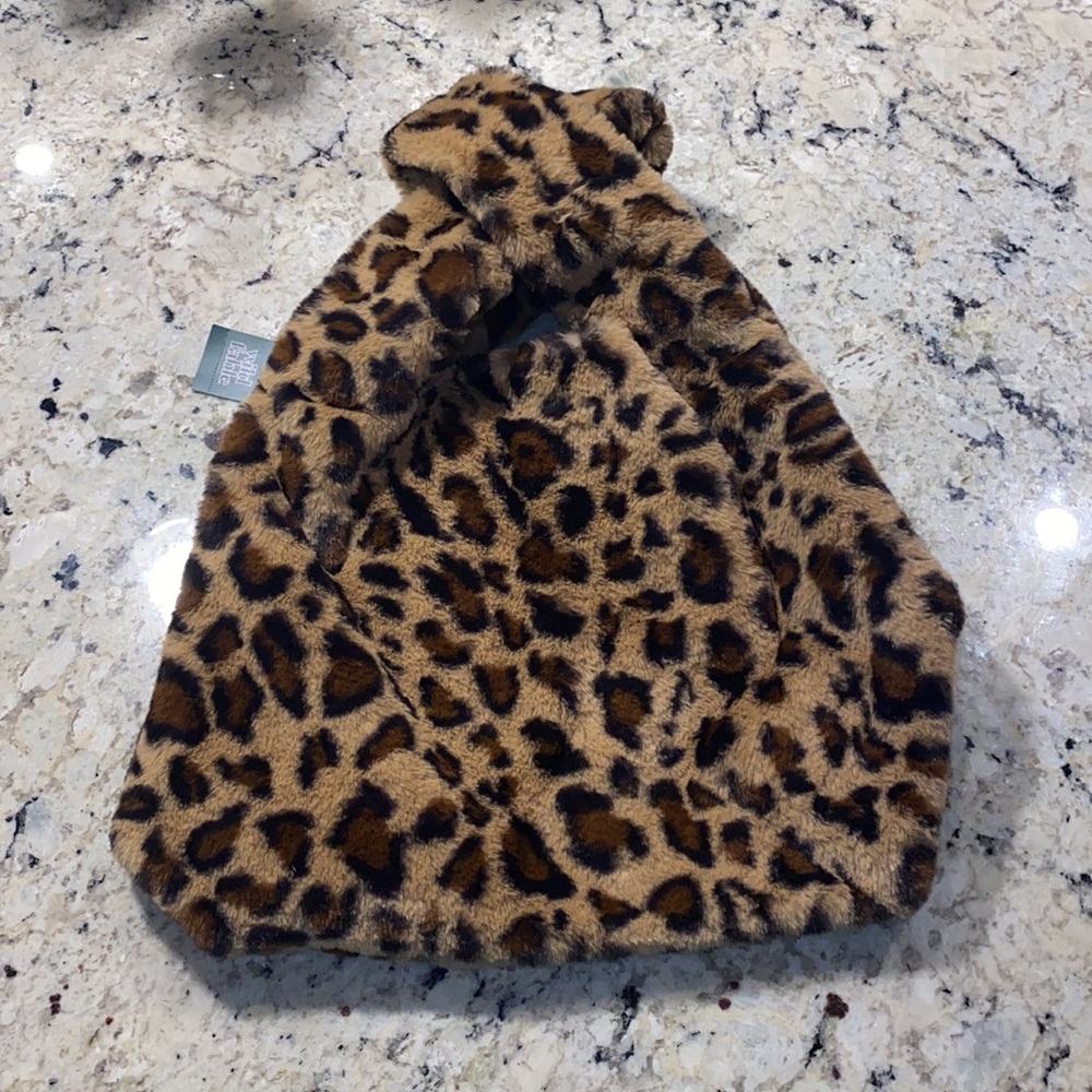 Fur Leopard handbag purse - Picture 2 of 5